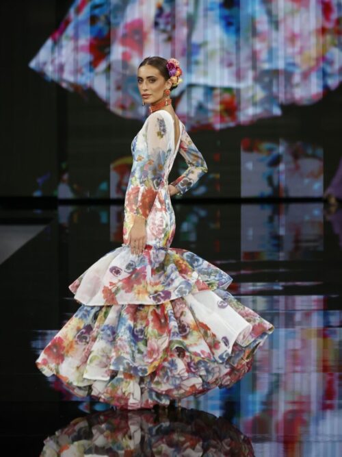 Traje de flamenca estampado con flores