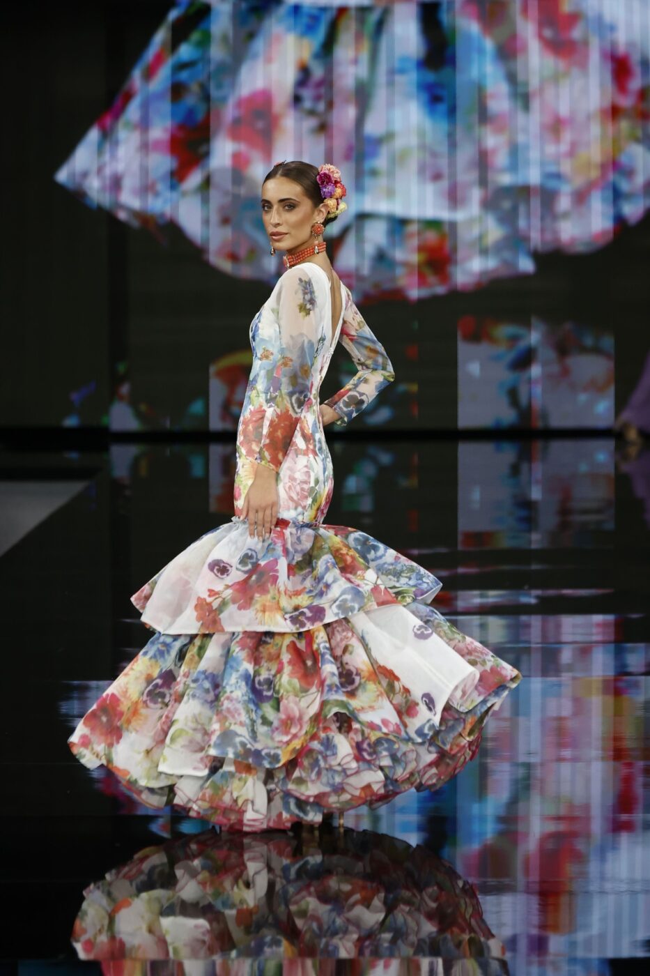 Traje de flamenca estampado con flores