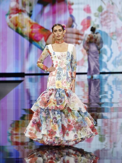 Traje de flamenca estampado con flores