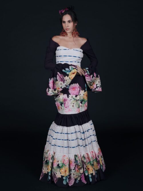 Vestido rociero estampado Rocío